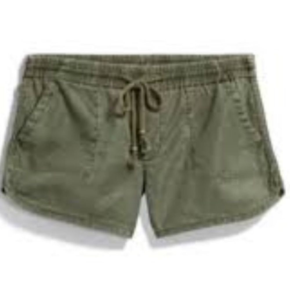 Level 99 Laird Linen Short Olive Green, Size Large
